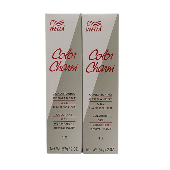 2 Pack Wella Color Charm Permanent Gel Hair Color 725 Sunlight Blonde Brown 2oz - Picture 1 of 9